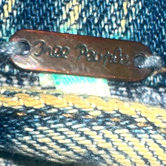 Y2K Vintage Free People Grunge Style acid wash Denim Jacket women size s - Picture 6 of 6